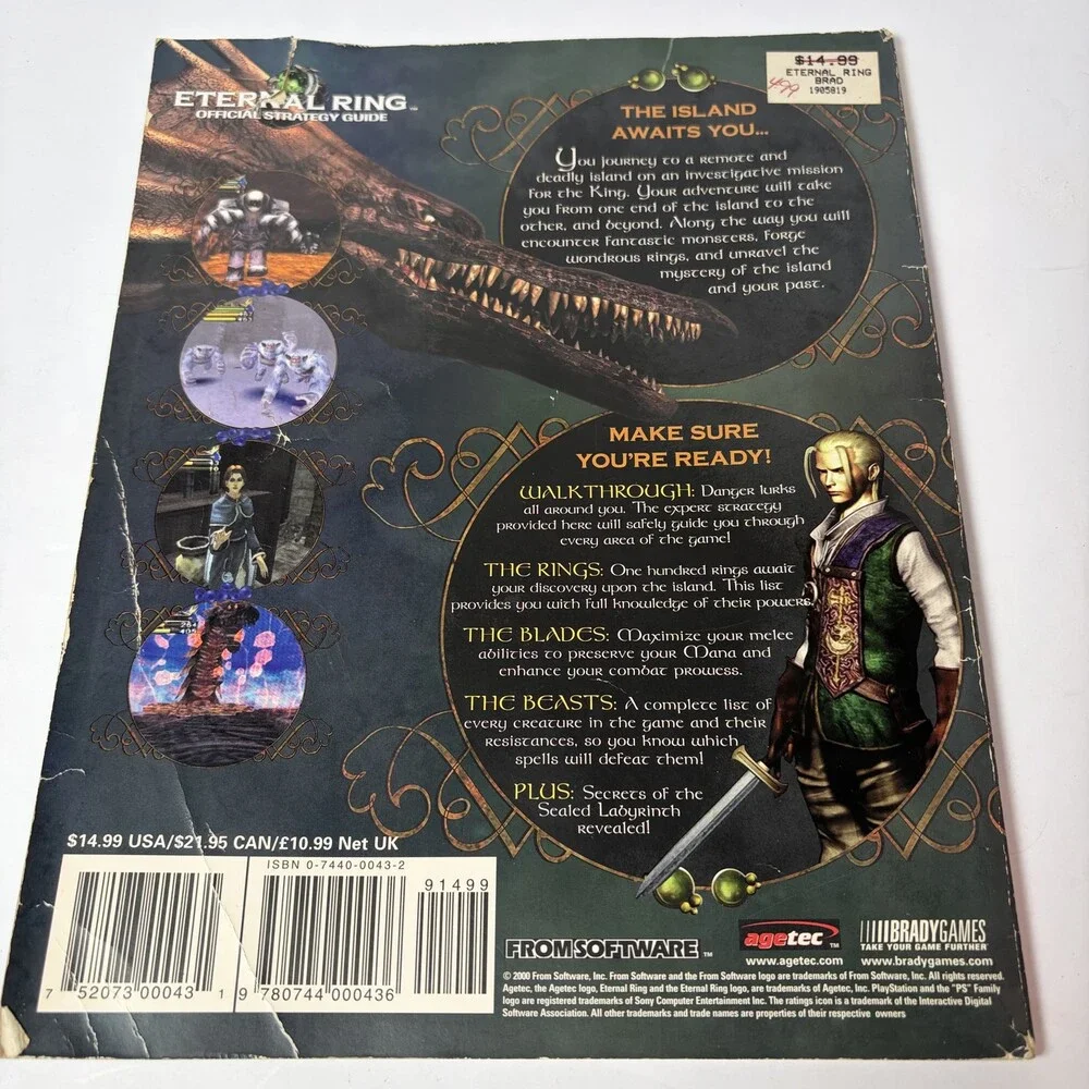 Eternal Ring Official Strategy Guide BradyGames PS2 PlayStation 2 From Software